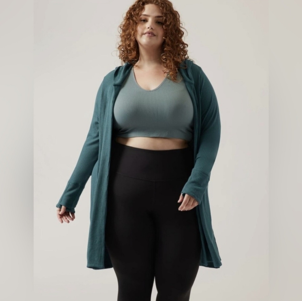 Atlhleta Teal Hooded Women's Sweater